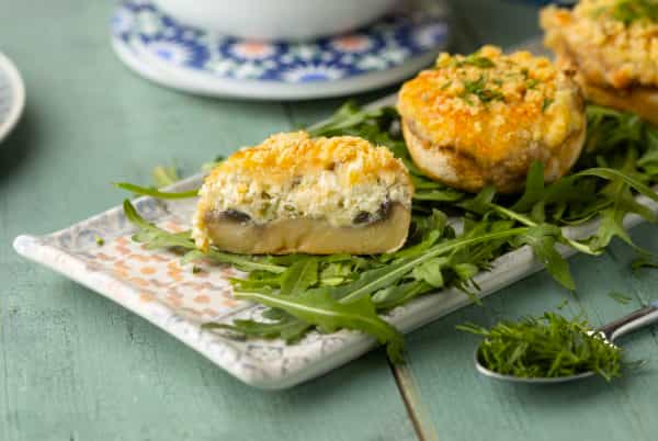 Champignons farcis aux fromages frais
