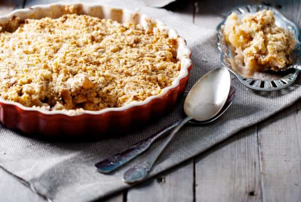 Crumble a la peche