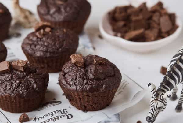 Muffins a la Betterave Pomme et Chocolat