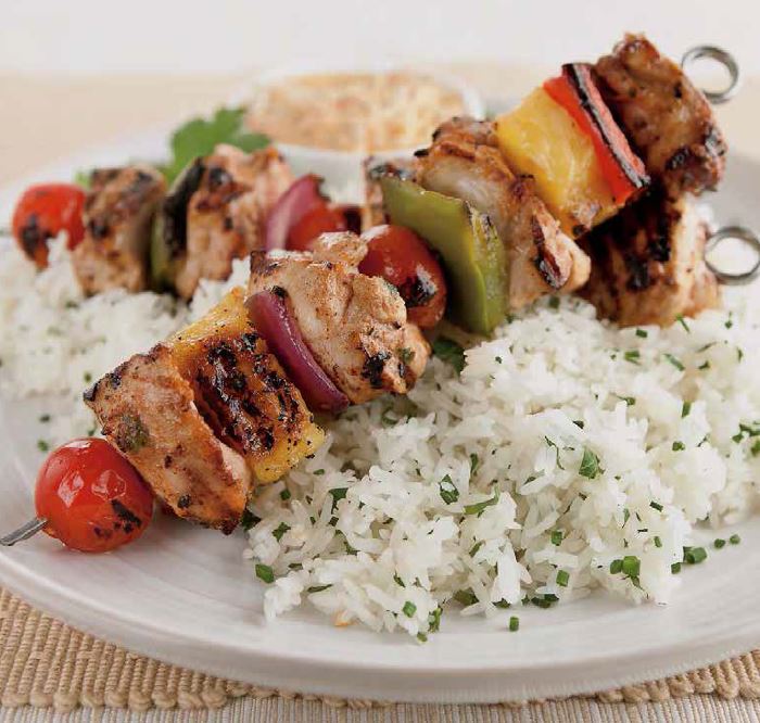 Brochettes de poulet citron et yogourt