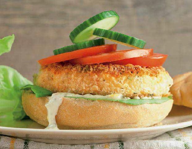 Burgers de poisson croustillant et sauce tartare