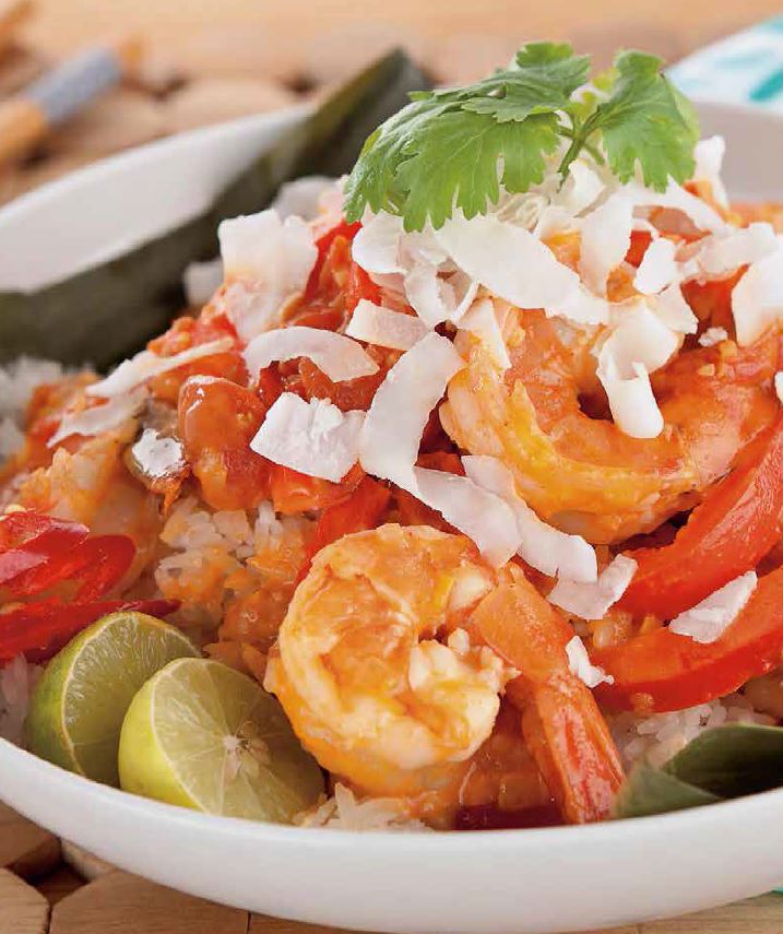 Cari thai crevettes et noix de coco 1