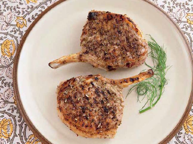 Cotelettes de porc au fenouil