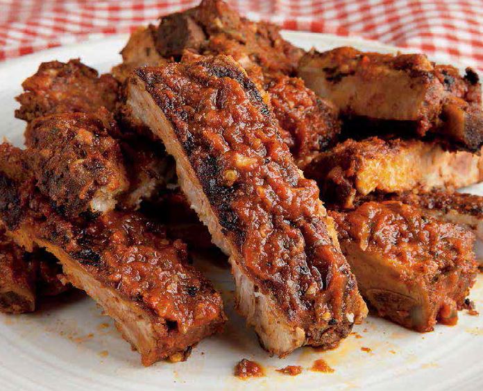 Cotes levees aillees en sauce