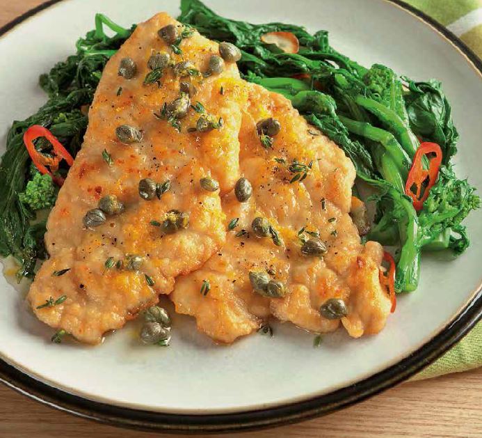 Escalopes de poulet capres et citron