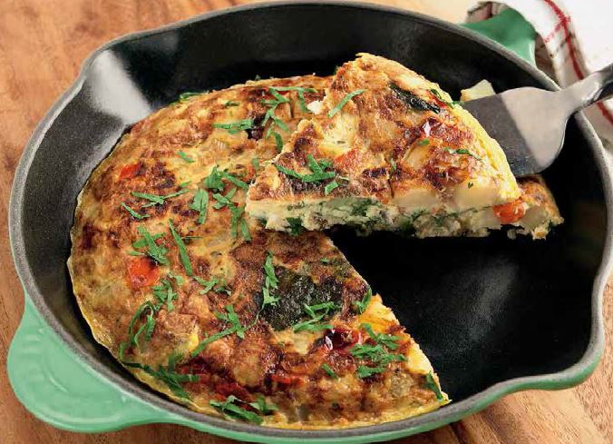 Frittata epinards et pommes de terre