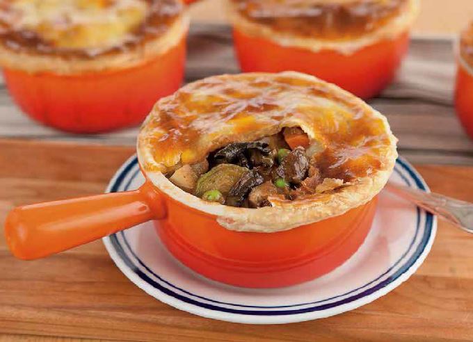 Pates de champignons a la casserole