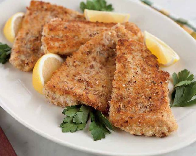Poisson au four a la croute de pacanes