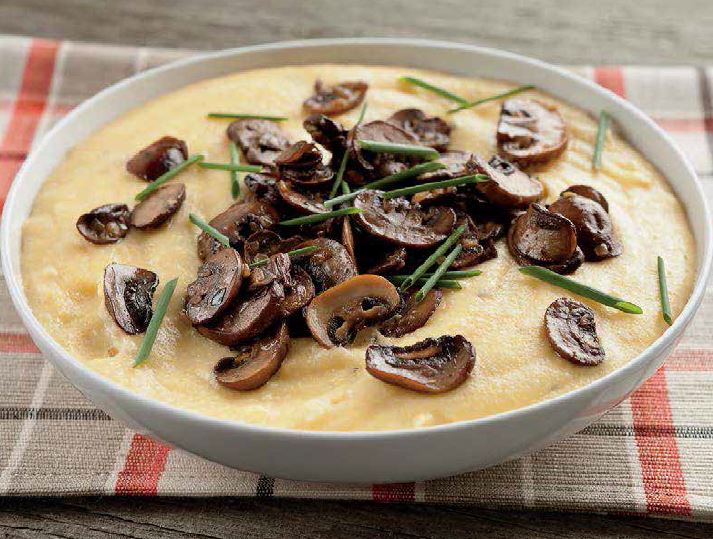 Polenta aux champignons melanges