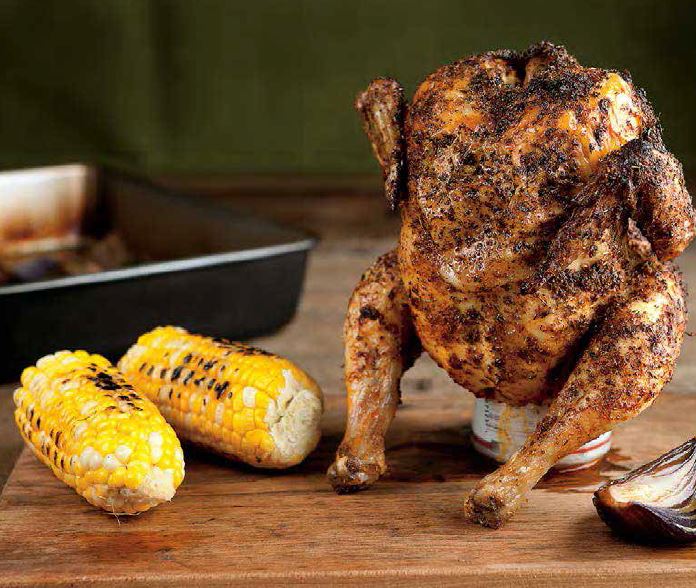 Poulet roti a la canette de biere