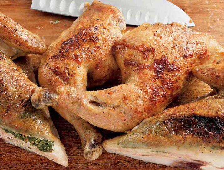 Poulet roti aux herbes