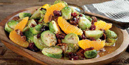 Salade a lorange et aux choux de Bruxelles