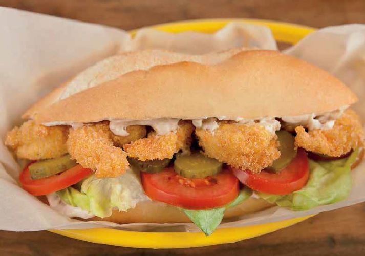 Sandwich Po Boy aux crevettes