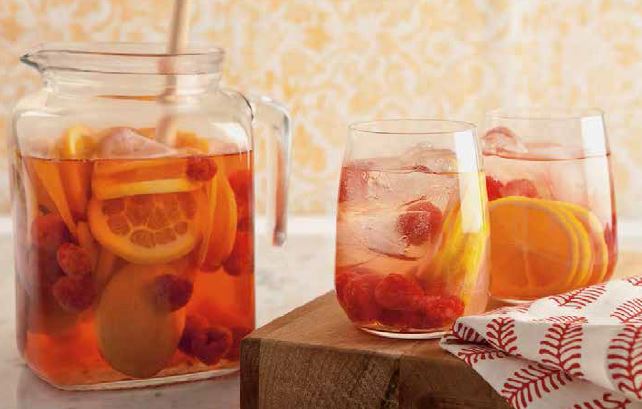 Sangria blanche aux framboises
