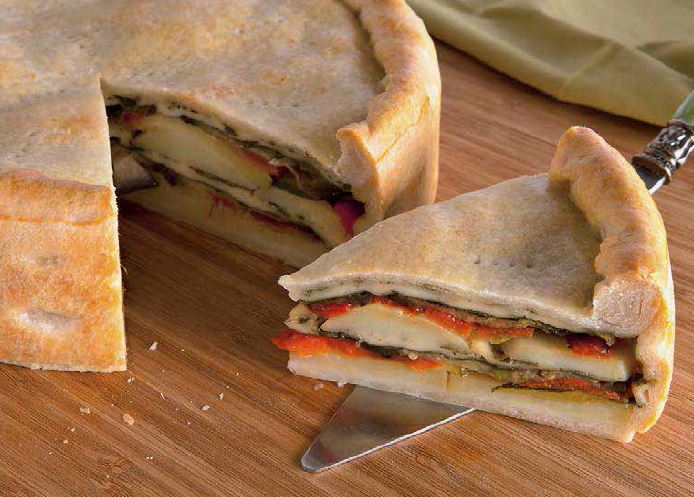 Tarte etagee aux legumes et au fromage