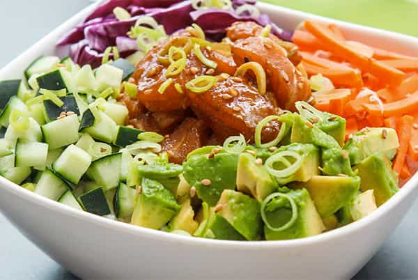 Poke bowl au saumon