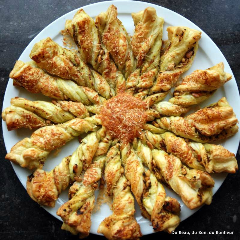 Soleil Feuillete aux Pesto